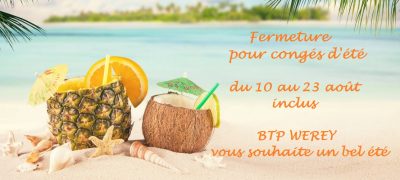 Fermetures pour congés d&#8217;été Cernay 0